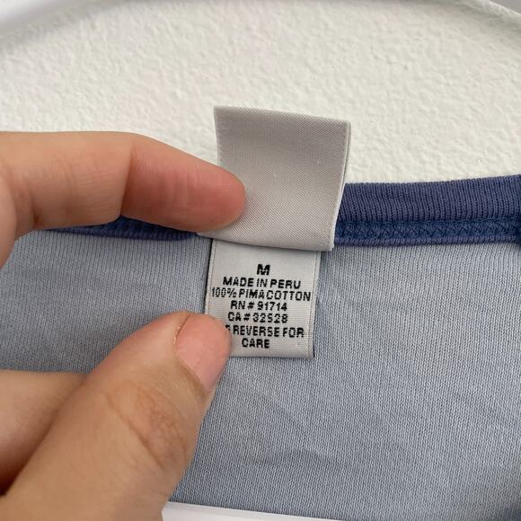 Y2K Armani Exchange T Shirt Men M Colorblock Casual Crew Neck Long Sleeve - Picture 6 of 8